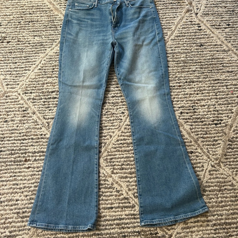 MOTHER Classic Blue Wide Leg Jeans